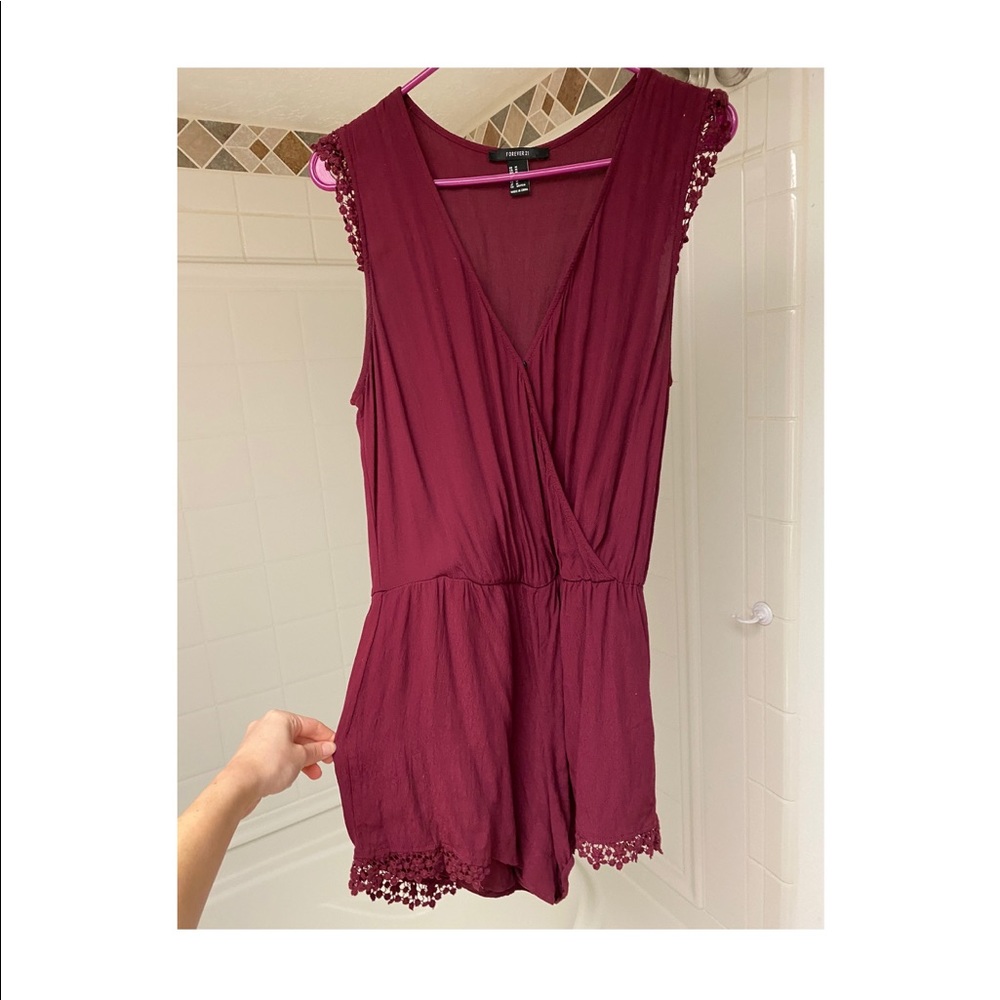 Maroon Forever 21 Romper